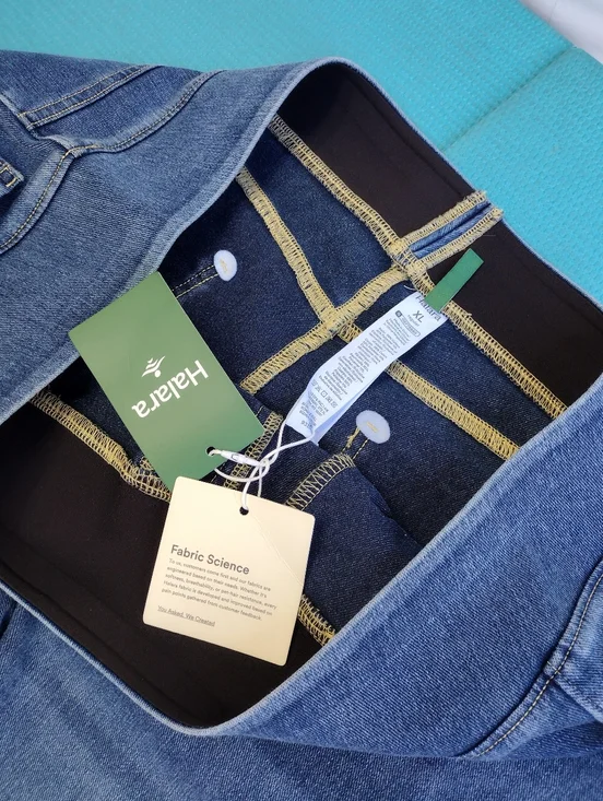 NWT Halara Flex High Waisted Pull On Baggy Wide Leg Jeans Denim Pants Size XL - Picture 10 of 12